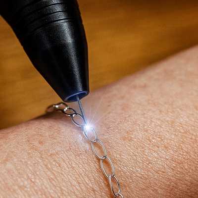 Permanent jewelry welder